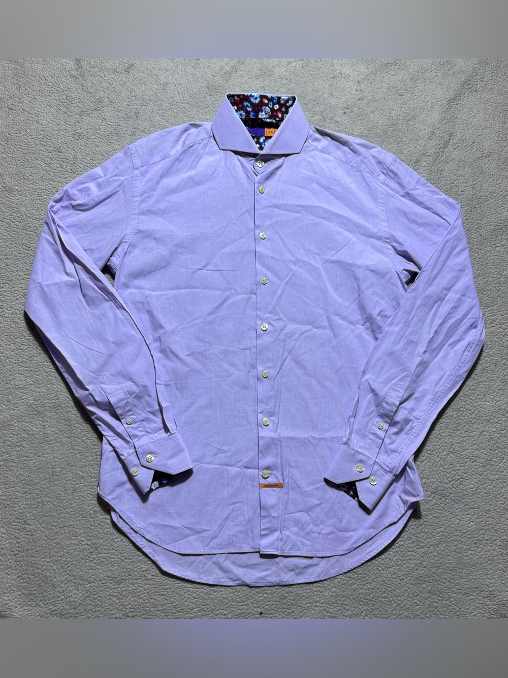 Nodus Shirt Mens 15/40 Light Blue Button-Up Dress Shirt Collared Office Work Tee